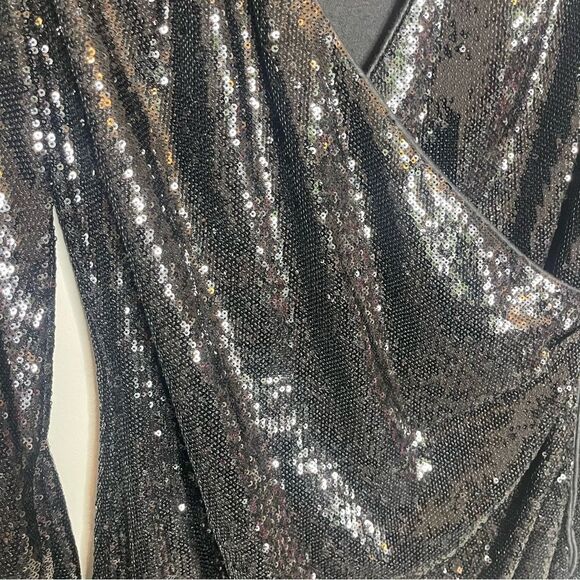 $315 The Kooples SHORT BLACK SEQUIN DRESS NWT - Picture 14 of 14